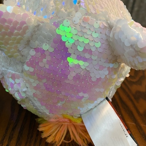 Fiesta white Sequin unicorn Rainbow Star Plush Toy NWT - Picture 11 of 16